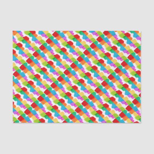 Papier Mousseline Dabs de peinture arc-en-ciel occasion cadeau (Recto)