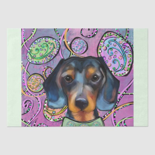 PAPIER MOUSSELINE DACHSHUND (Recto)