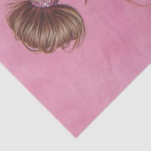 Papier Mousseline Dachshund à poil de découpage en rose (Détail)