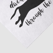 Papier Mousseline Dachshund à travers la neige Fêtes de Noël (Détail)