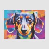 Papier Mousseline Dachshund Abstrait (Recto)