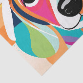 Papier Mousseline Dachshund Art coloré (Détail)