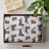 Papier Mousseline Dachshund aux cheveux longs (Cadeau)
