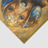 Papier Mousseline Dachshund Chien Chien Puppy Oil Portrait BV1 Décou (Détail)