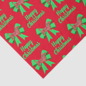 Papier Mousseline Dachshund Daxie Christmas Chien & Bow Red (Détail)