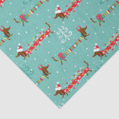 Papier Mousseline Dachshund de Noël (Détail)