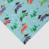 Papier Mousseline Dachshund Doxie Chien Noël (Détail)