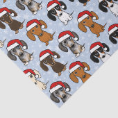 Papier Mousseline Dachshund Noël mignon Wiener Chien Père Noël Holid (Détail)