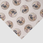 Papier Mousseline Dachshund Peinture Smooth Black & Tan Red Dog Art (Détail)