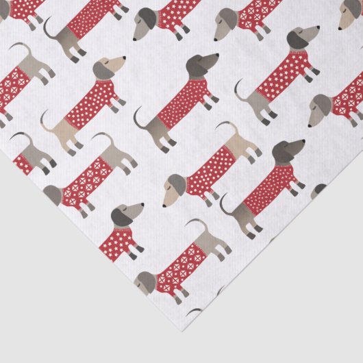 Papier Mousseline Dachshund Saucisse Wiener Chien vacances (Détail)