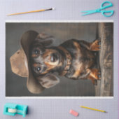 Papier Mousseline Dachshund Sheriff Dog sur la chaîne (Artisanat)