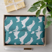 Papier Mousseline Dachshund silhouette blanche + vos idées (Cadeau)