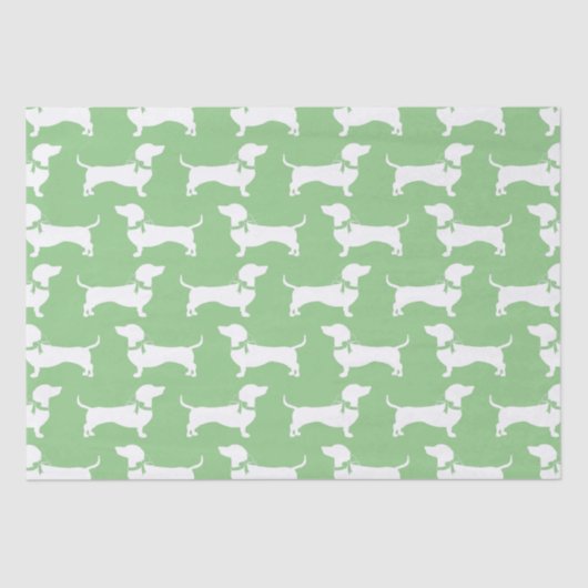 Papier Mousseline Dachshund Wiener Chien Chien Puppy Tissu Papier (Recto)