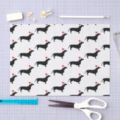 Papier Mousseline Dachshunds de Noël et chapeaux de Noël (Artisanat)