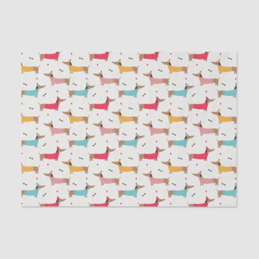 Papier Mousseline Dachshunds en Sweaters Motif de vacances (Recto)