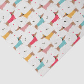 Papier Mousseline Dachshunds en Sweaters Motif de vacances (Détail)