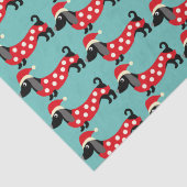 Papier Mousseline Dachshunds Festive (Détail)