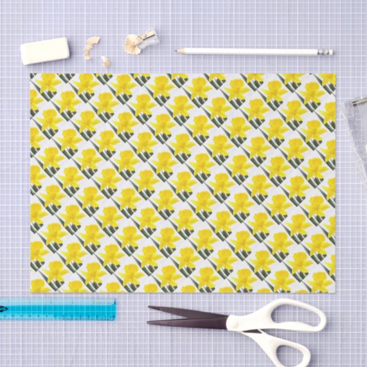 Papier Mousseline Daffodique simple Jaune Narcisse (Artisanat)