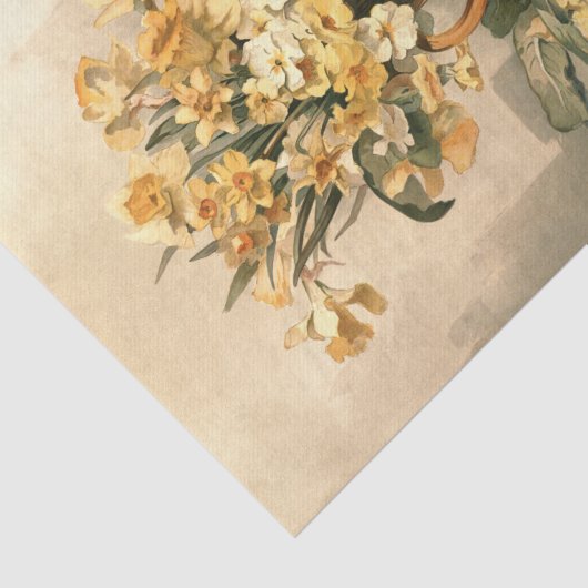 Papier Mousseline Daffodiques, Découpage (Détail)