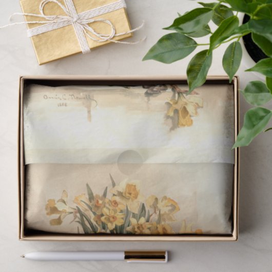 Papier Mousseline Daffodiques, Découpage (Cadeau)