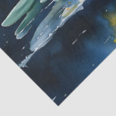 Papier Mousseline Daffodiques jaunes sur la page décolleté d'aquarel (Détail)