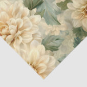 Papier Mousseline Dahlia Flower Motif avec Découpage verte (Détail)