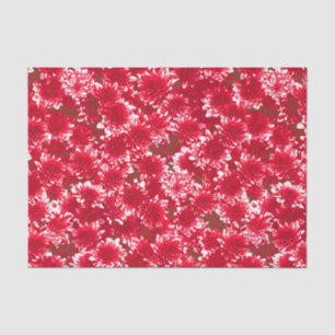 Papier Mousseline Dahlia Motif moderne, rouge foncé et blanc