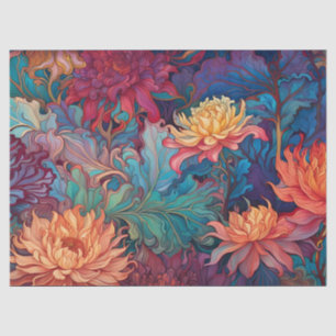 Papier Mousseline Dahlia Tapisserie florale