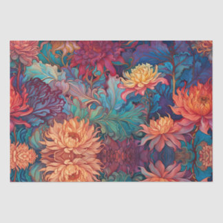 Papier Mousseline Dahlia Tapisserie florale