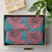 Papier Mousseline Dahlias (Cadeau)