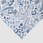 Papier Mousseline Dainty Blue Flowers style Boho (Détail)