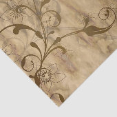 Papier Mousseline Daisy Beige et Marron Rustique (Détail)