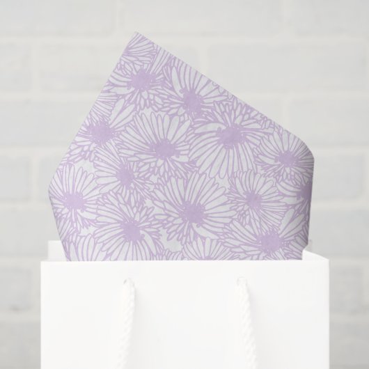 Papier Mousseline Daisy Blooms - Airy Lilac (Sac cadeau)