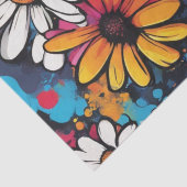 Papier Mousseline Daisy Delight Pop Art Blossoms papier découpage (Détail)