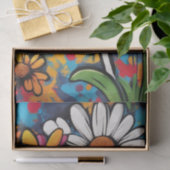 Papier Mousseline Daisy Delight Pop Art Blossoms papier découpage (Cadeau)