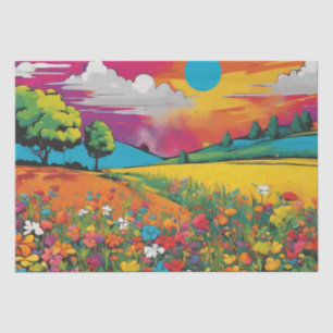 Papier Mousseline Daisy Delight Pop Art Blossoms papier découpage