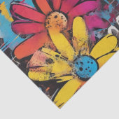 Papier Mousseline Daisy Delight Pop Art Blossoms papier découpage (Détail)