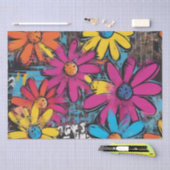 Papier Mousseline Daisy Delight Pop Art Blossoms papier découpage (Artisanat)
