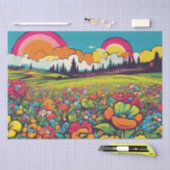 Papier Mousseline Daisy Delight Pop Art Blossoms papier découpage (Artisanat)