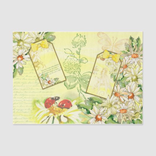 Papier Mousseline Daisy Design Series 7 (Recto)