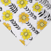Papier Mousseline Daisy dooda en jaune et noir (Détail)