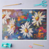 Papier Mousseline Daisy Fleurs colorées Vibrantes Découpage (Artisanat)