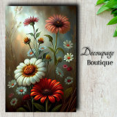 Papier Mousseline Daisy Garden À Dusk Decoupage