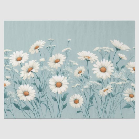 Papier Mousseline Daisy Généreuse (Recto)