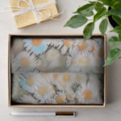 Papier Mousseline Daisy Print White Flower Art Découpage (Cadeau)