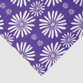 Papier Mousseline Daisy Purple White Floral (Détail)