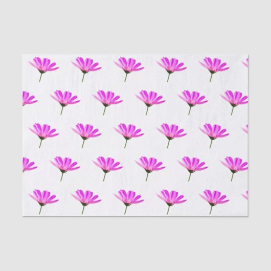 Papier Mousseline Daisy rose (Recto)
