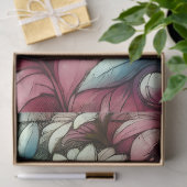 Papier Mousseline Daisy Rose Blanc Bleu Bleu Bleu Flore Découpage (Cadeau)