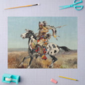 Papier Mousseline "Dakota Chief" Art occidental de Charles M Russell (Artisanat)