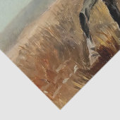 Papier Mousseline "Dakota Chief" Art occidental de Charles M Russell (Détail)